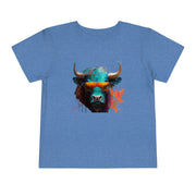 Lifestyle Kids' T-Shirt. Bull with sunglasses