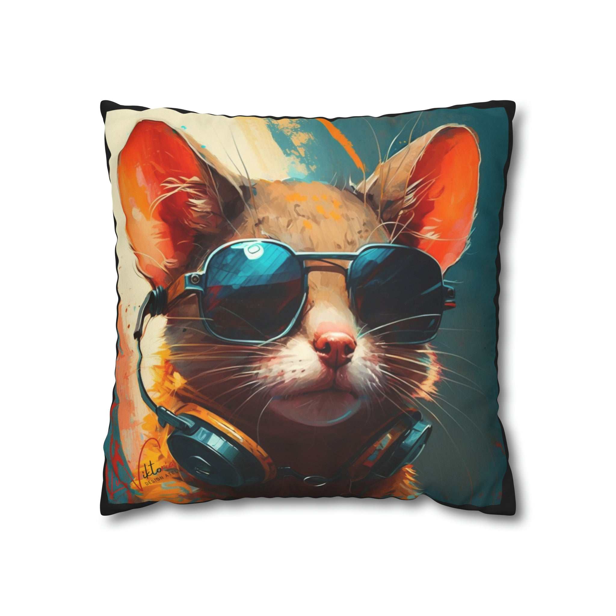 Fancy mice accent pillow cover and throw cushion case Luisa-Viktoria