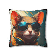 Pillow Case black, Fancy mice, Animal Art, Desing gift, by Luisa Viktoria