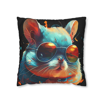 Pillow Case black, Chinchillas, Animal Art, Desing gift, by Luisa Viktoria