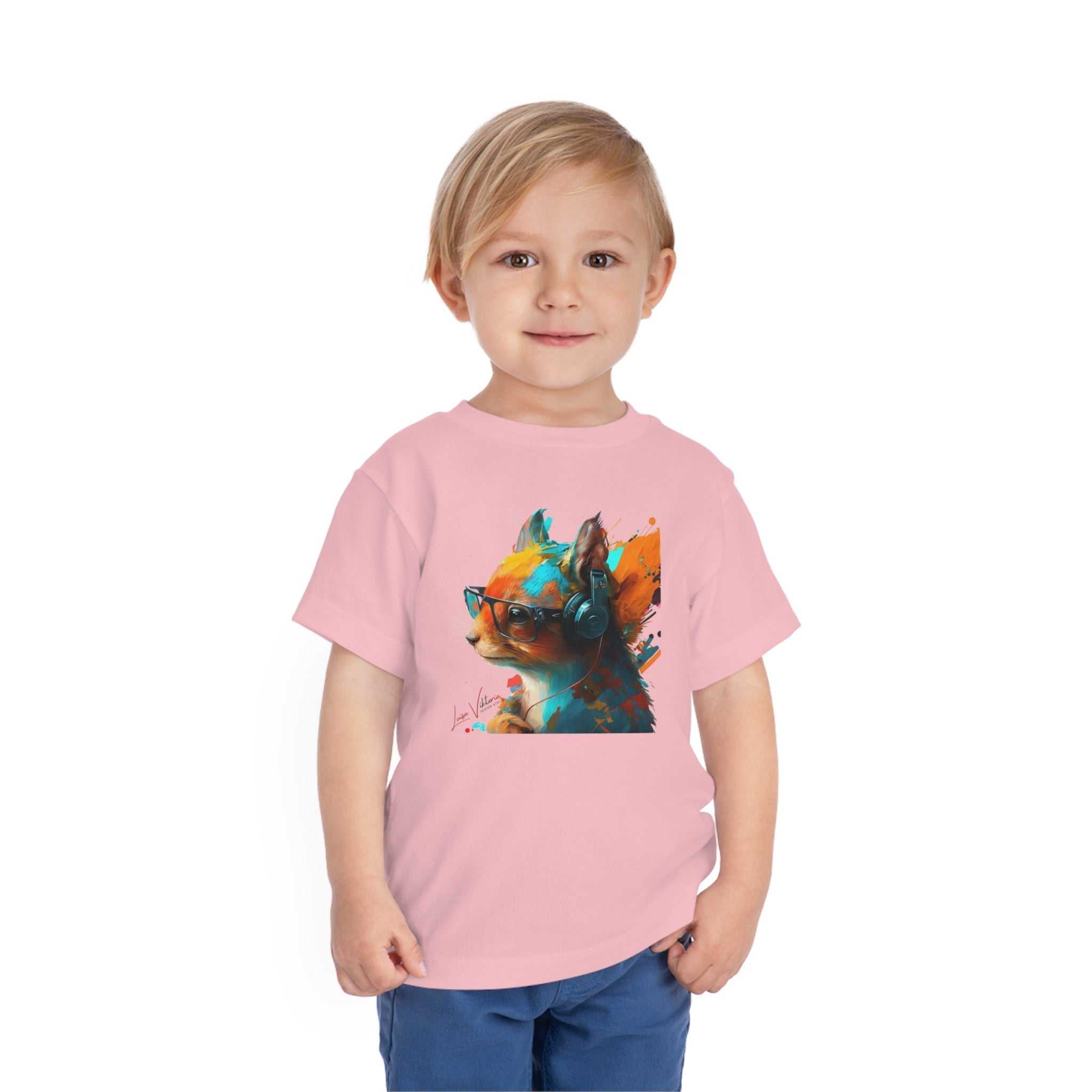 Squirrel Lifestyle Kids Animal T-Shirt red