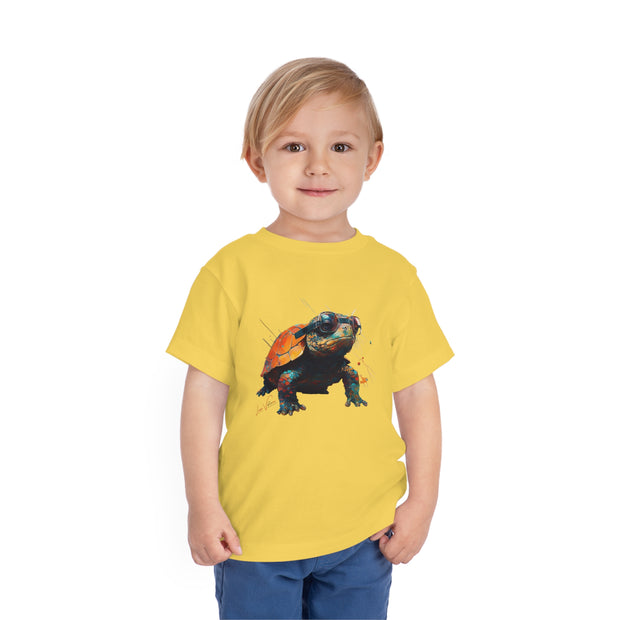Kids' T-Shirt. Turtle with glasses