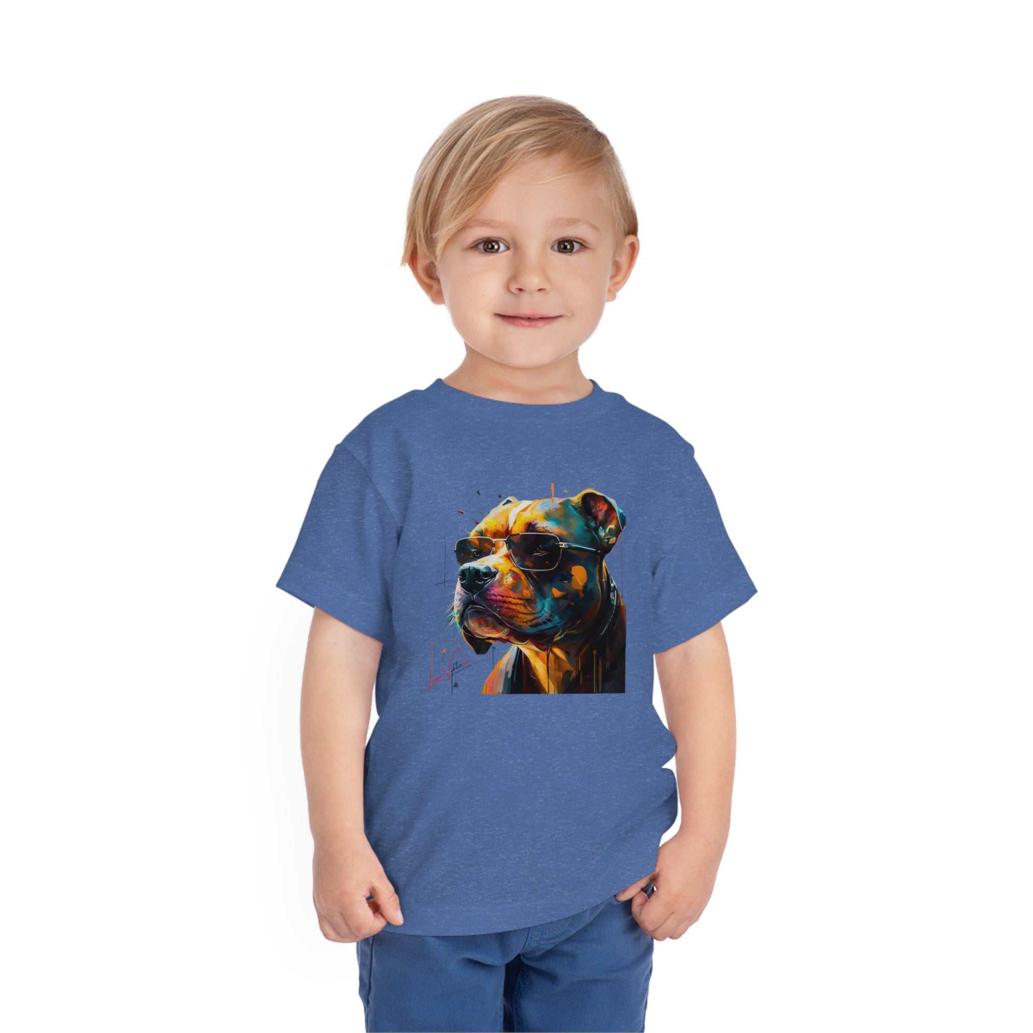 America pit bull Lifestyle Kids Animal T-Shirt blue