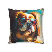 Pillow Case black, Cavalier King Charles Spaniel, Animal Art, Desing gift, by Luisa Viktoria