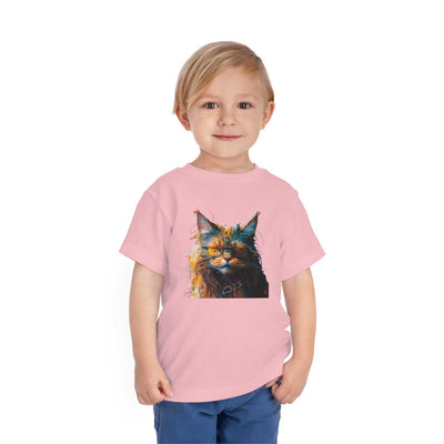 Maine coon Lifestyle Kids Animal T-Shirt red