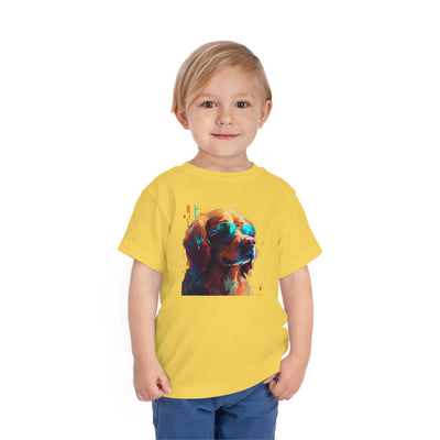 Golden Retriever Lifestyle Kids Animal T-Shirt yellow