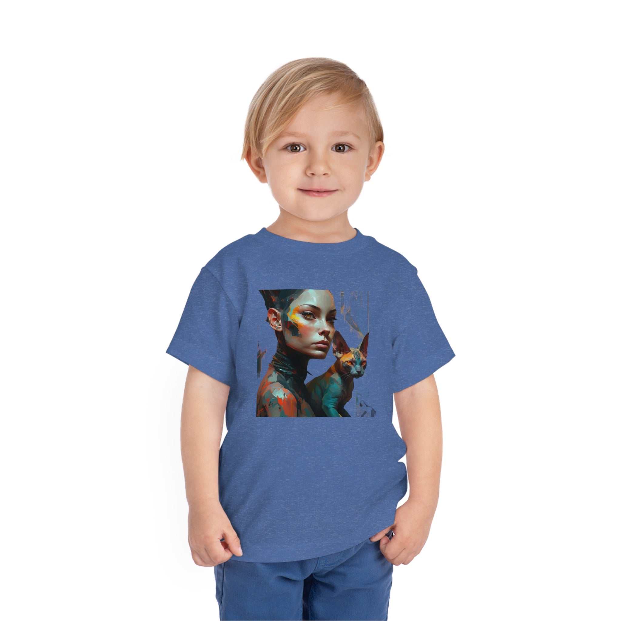 Sphynx cat Lifestyle Kids Animal T-Shirt blue