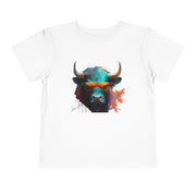 Lifestyle Kids' T-Shirt. Bull with sunglasses