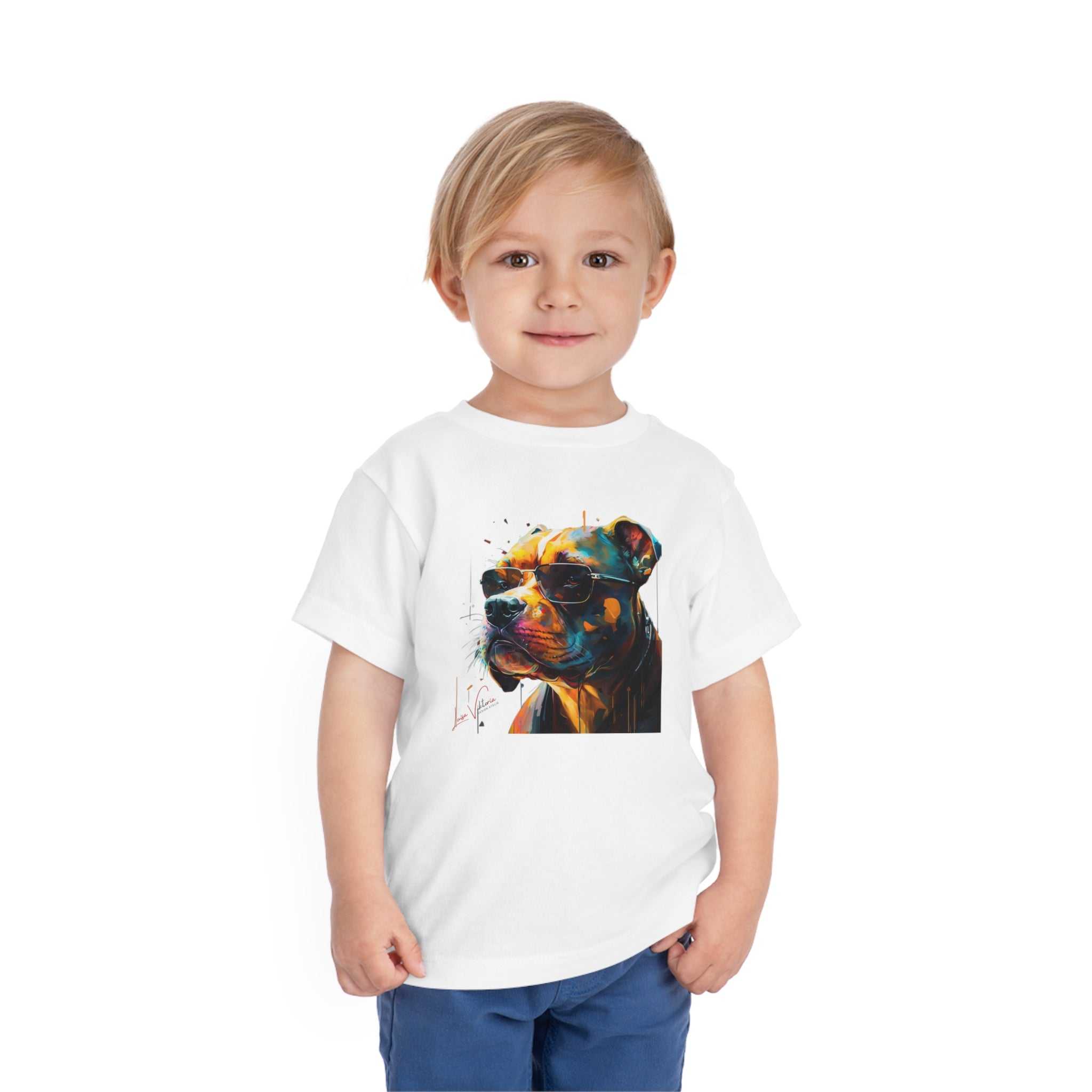 America pit bull Lifestyle Kids Animal T-Shirt white