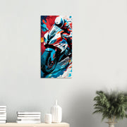 Luxury trendy canva, BMW 1000RR. Colorful Wall Art, canvas gift, Luisa Viktoria.