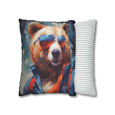 Bear accent pillow cover and throw cushion case Luisa-Viktoria
