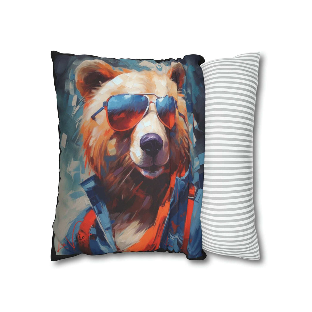 Bear accent pillow cover and throw cushion case | Luisa-Viktoria