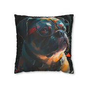 Pillow Case black, Pug Mops, Animal Art, Desing gift, by Luisa Viktoria