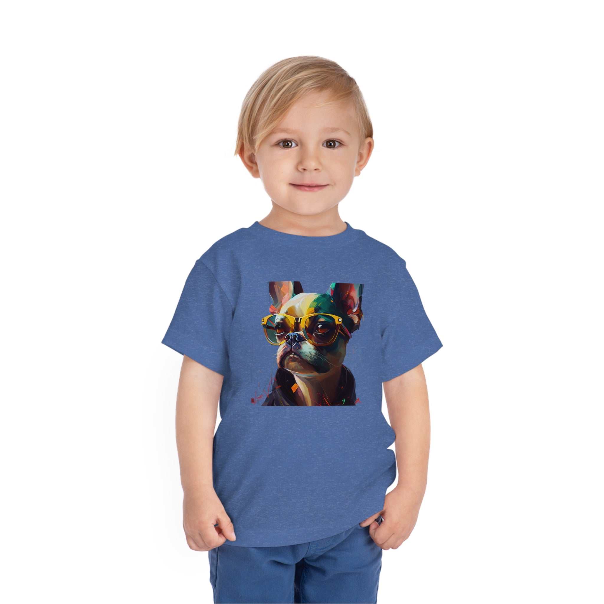 French bulldog Lifestyle Kids Animal T-Shirt blue