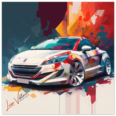 Car Peugeot RCZ luxury wall art decor is a unique gift Luisa-Viktoria