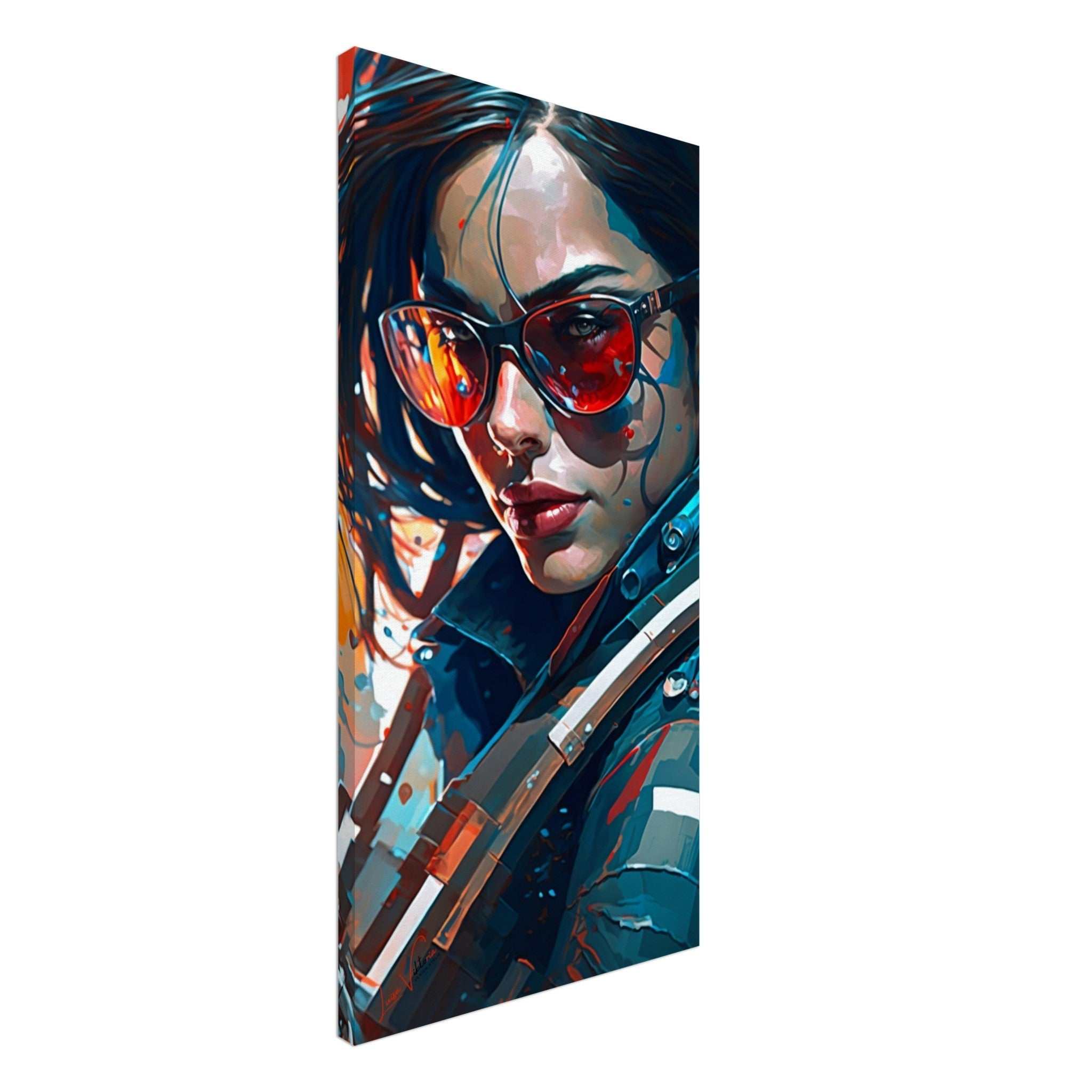 Woman and future vertical canvas wall art print Luisa-Viktoria