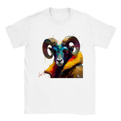 Unisex Trend Art Design T-Shirt. Aries with glasses. Luisa Viktoria
