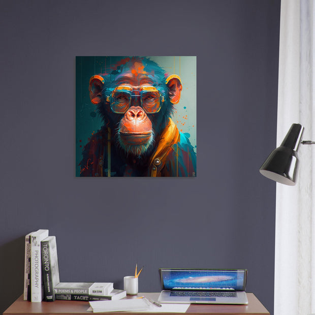 Forex prints, Chimpanzee, animal art, design gift, by Luisa Viktoria