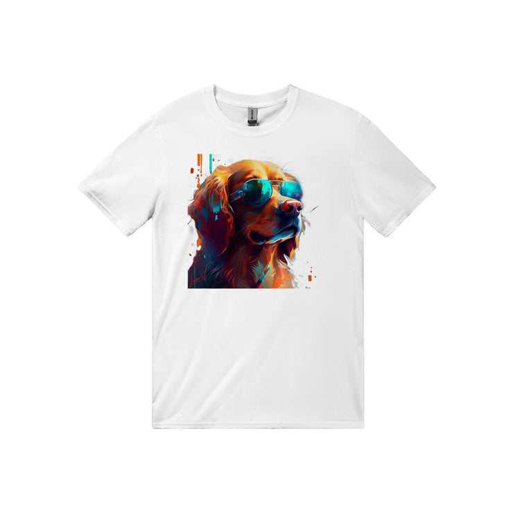 Unisex Trend Art Design T-Shirt. Golden retriever. Luisa Viktoria