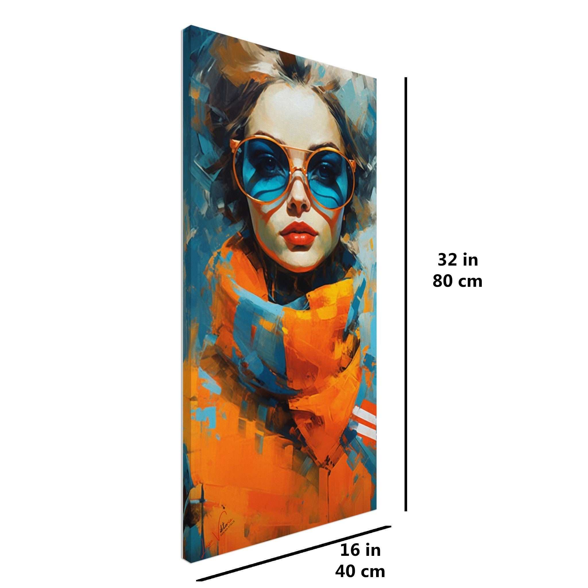 A graceful elegance vertical canvas wall art print Luisa-Viktoria
