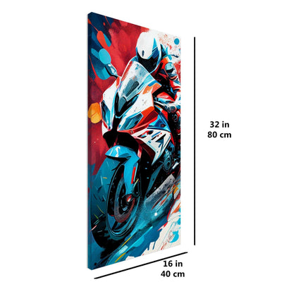 BMW S1000RR Motorcycle vertical canvas wall art print Luisa-Viktoria