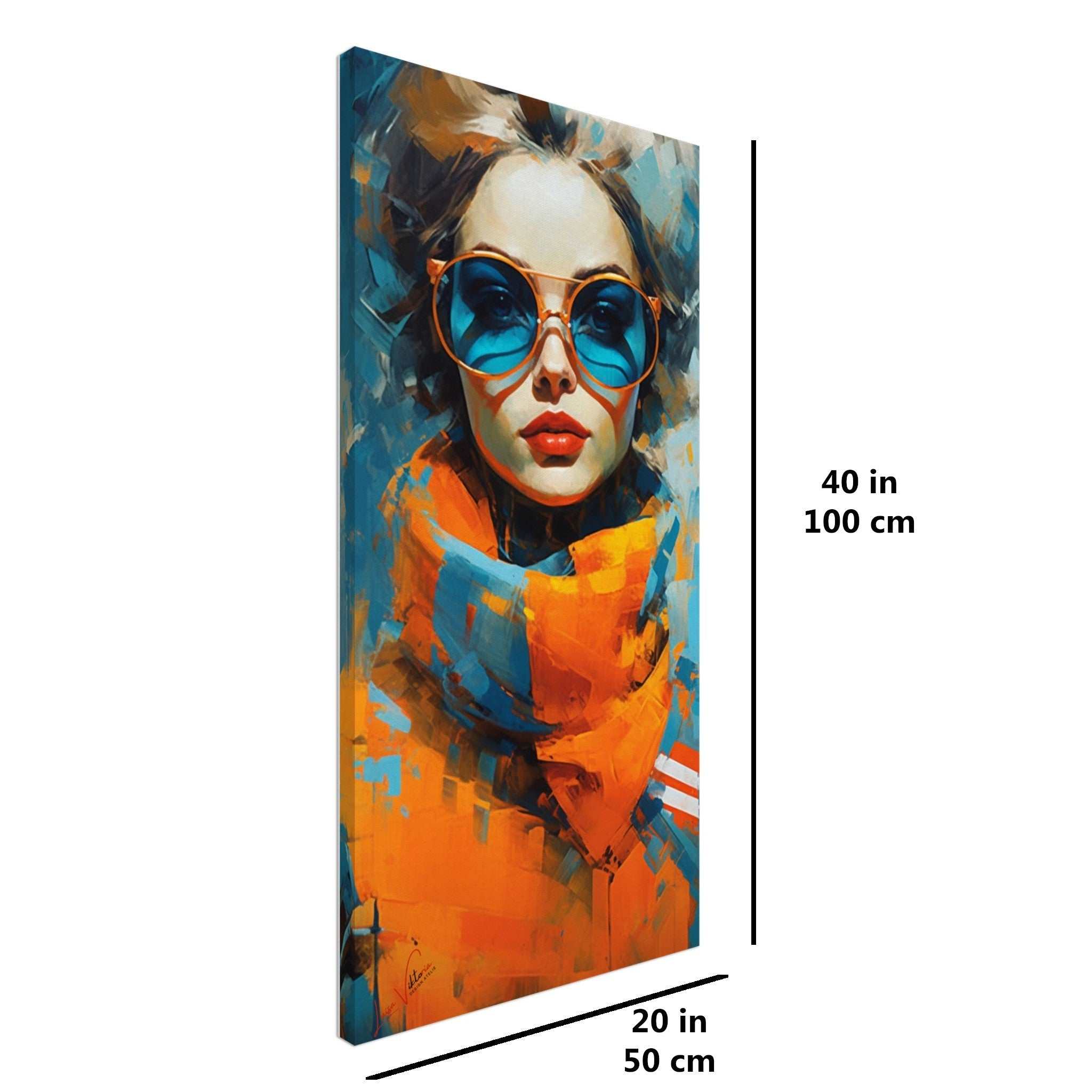 A graceful elegance vertical canvas wall art print Luisa-Viktoria