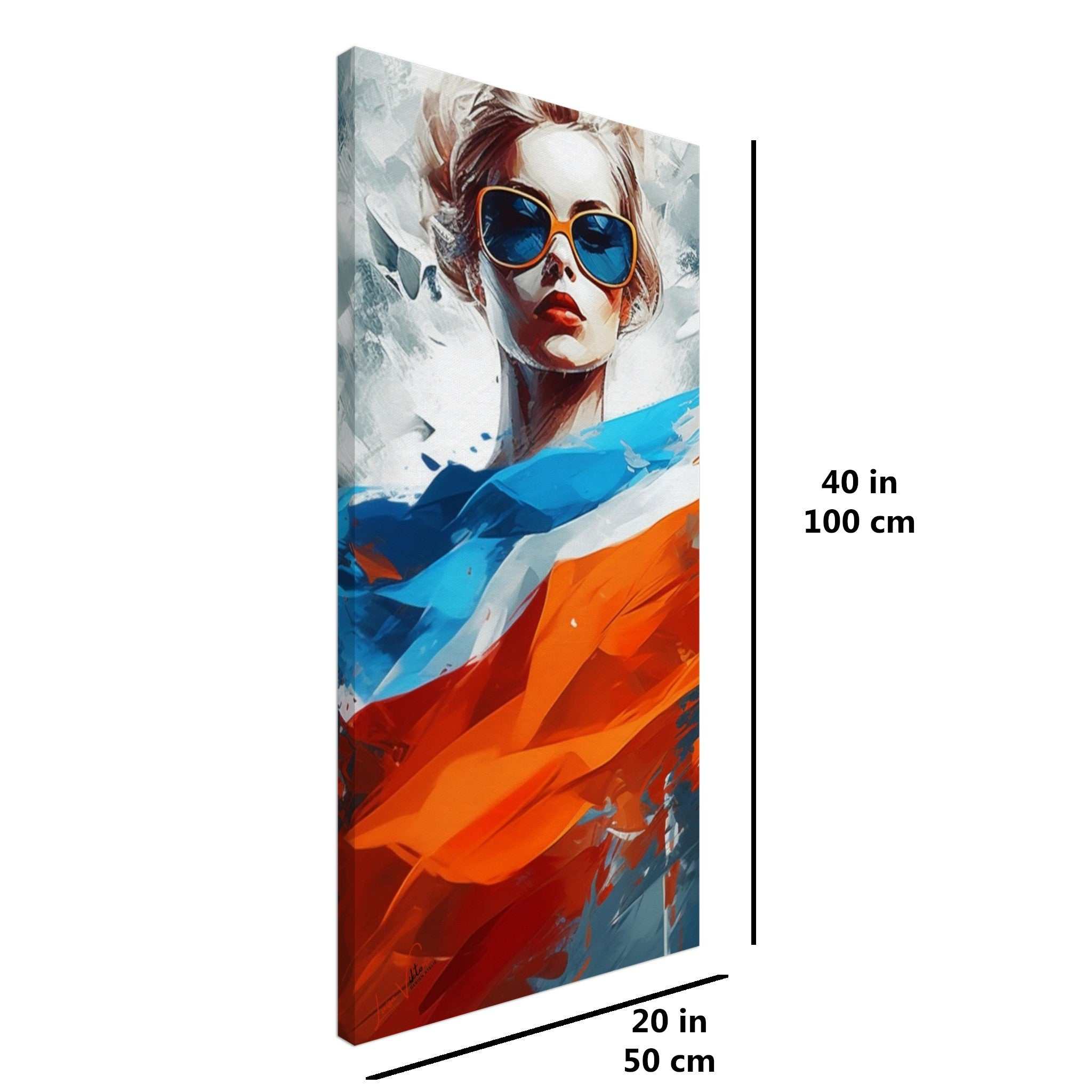 Woman for freedom vertical canvas wall art print Luisa-Viktoria