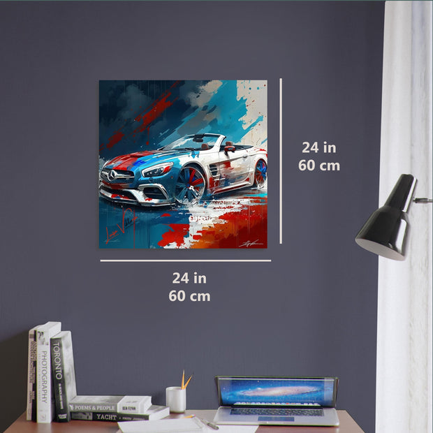 Forex prints, Car Mercedes SL 500, cars art, design gift, by Luisa Viktoria