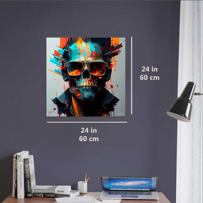 Man's Skull luxury wall art decor unique gift Luisa-Viktoria