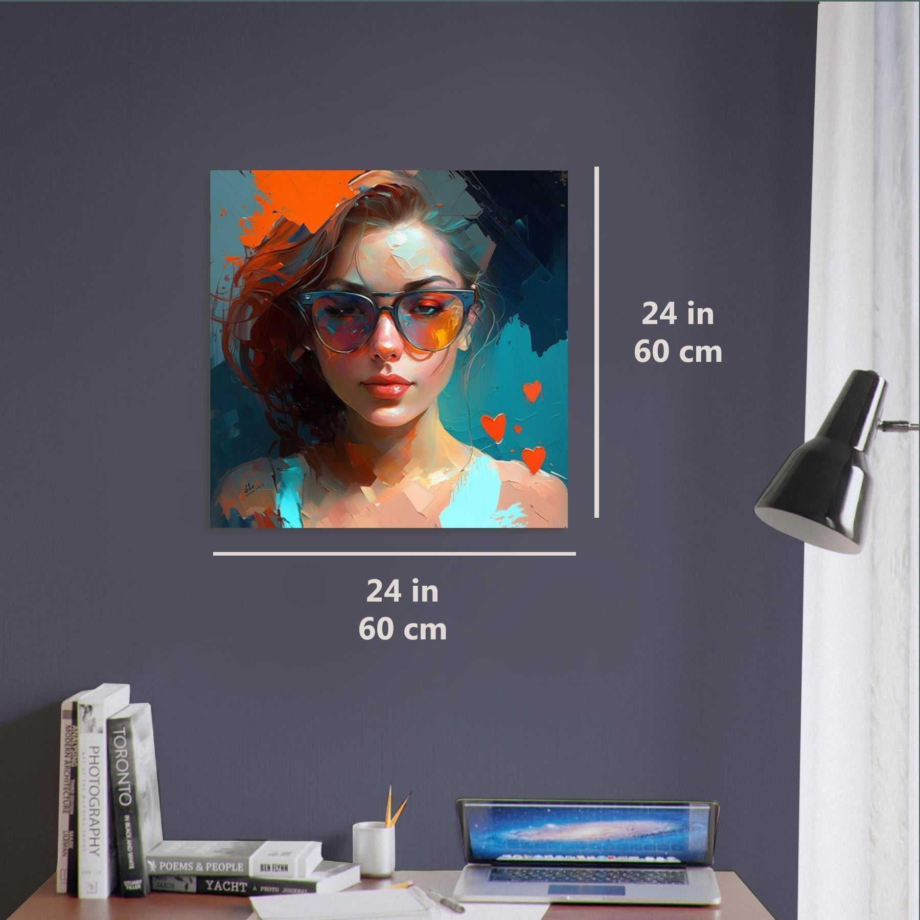 Girl and Love luxury wall art decor unique gift Luisa-Viktoria