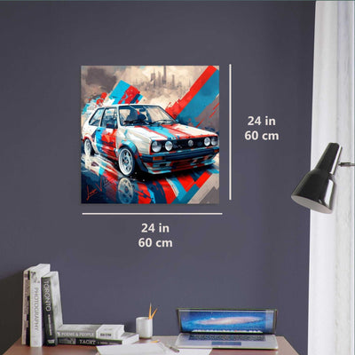 Car VW Golf GTI luxury wall art decor is a unique gift Luisa-Viktoria
