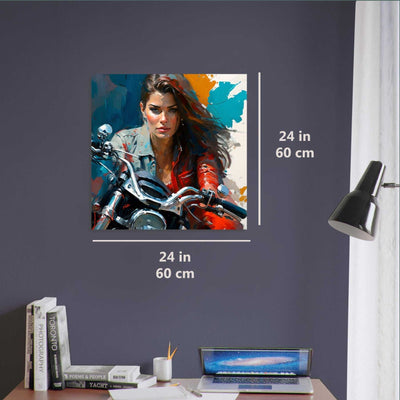 Bike and Woman luxury wall art decor unique gift Luisa-Viktoria
