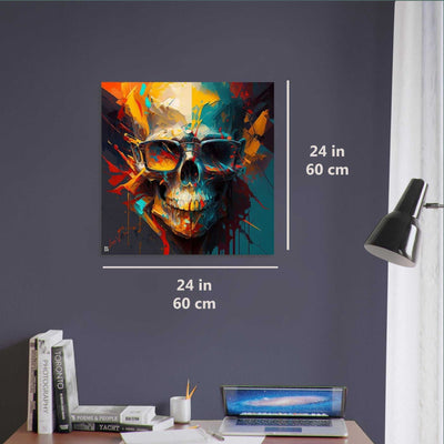 Colorful Skull luxury wall art decor unique gift Luisa-Viktoria