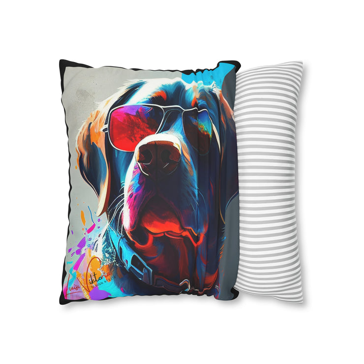 Pillow Case black, Labrador Retrievers, Animal Art, Desing gift, by Luisa Viktoria