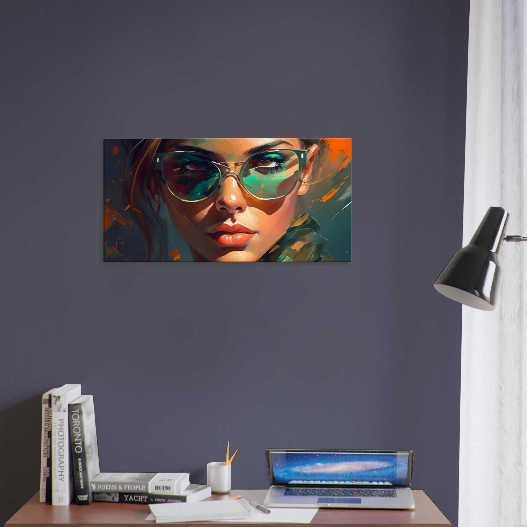 color orange, dark green, Colorful Wall Art, canvas gift, Luisa Viktoria.