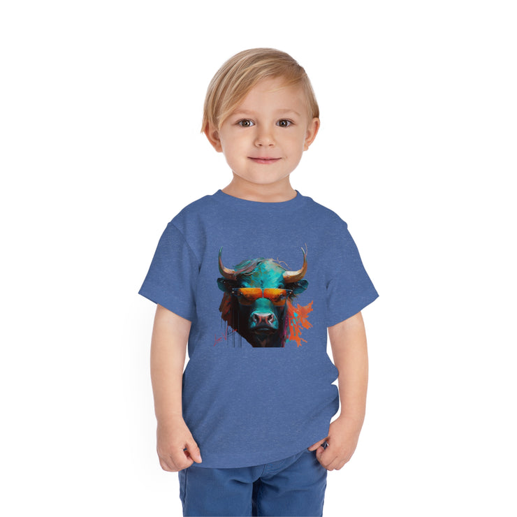 T-Shirt. Bull with sunglasses