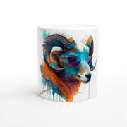 Capricorn with glasses ceramic coffee mug Design gift, by Luisa Viktoria