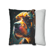 Pillow Case black, American pit bull, Animal Art, Desing gift, by Luisa Viktoria