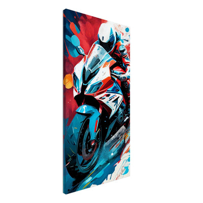 BMW S1000RR Motorcycle vertical canvas wall art print