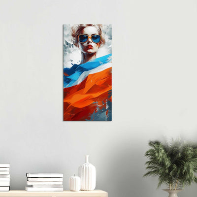 Woman for freedom vertical canvas wall art print