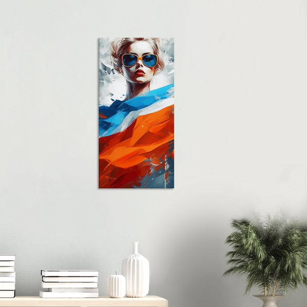 Luxury trendy canva, woman for freedom. Colorful Wall Art, canvas gift, Luisa Viktoria.
