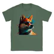 Unisex trend art design t-shirt. Akita dog. Luisa Viktoria