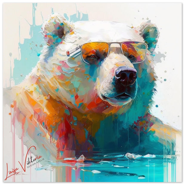 Forex prints, Polar bear, animal art, design gift, by Luisa Viktoria