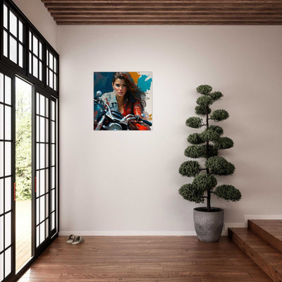 Bike and Woman luxury wall art decor unique gift