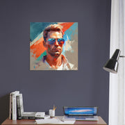 Forex prints, portrait of a man, modern art, design gift, by Luisa Viktoria