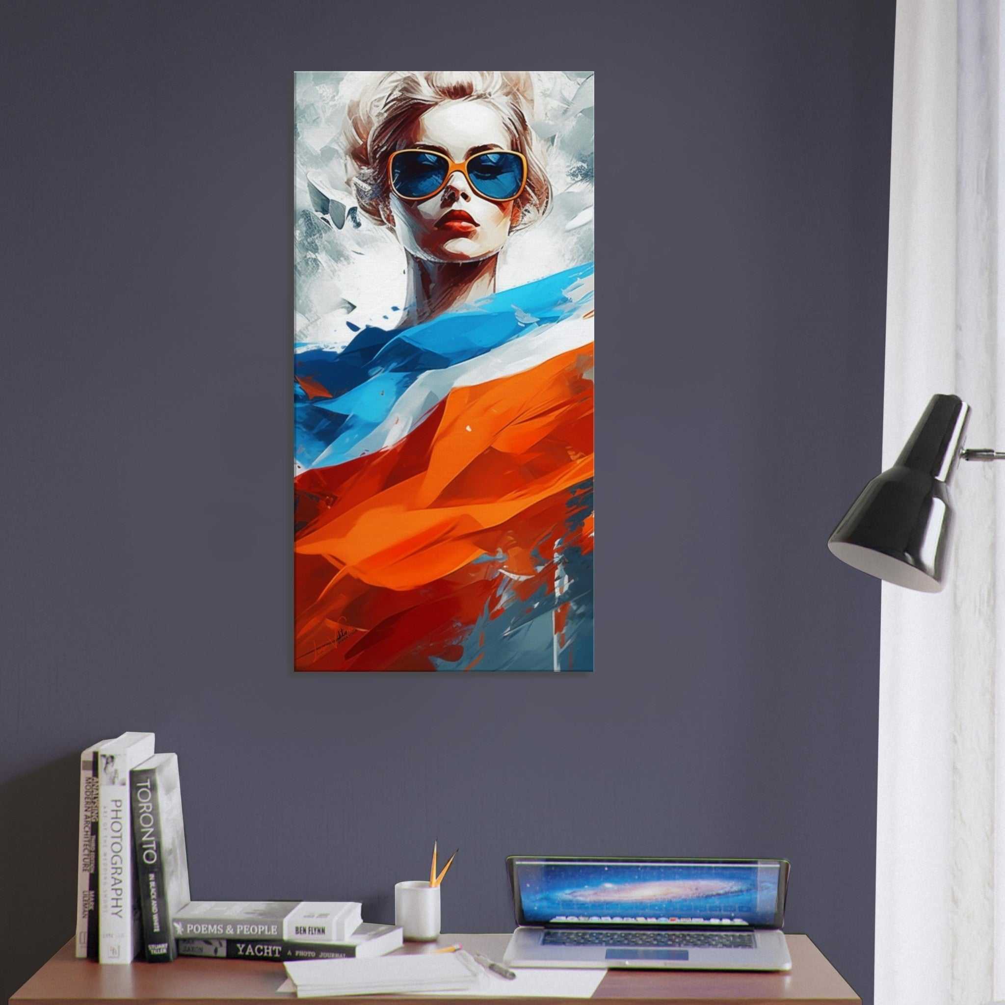 Woman for freedom vertical canvas wall art print