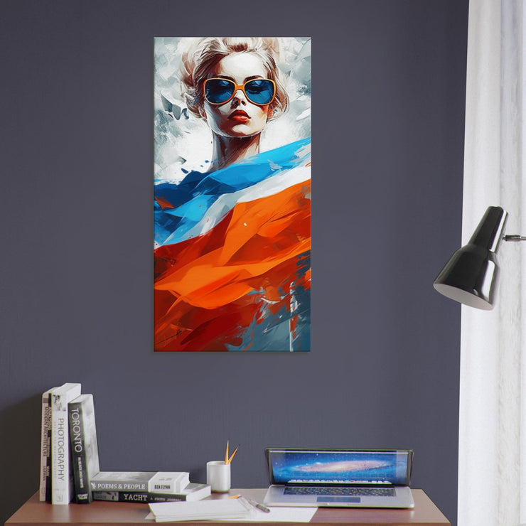 Luxury trendy canva, woman for freedom. Colorful Wall Art, canvas gift, Luisa Viktoria.