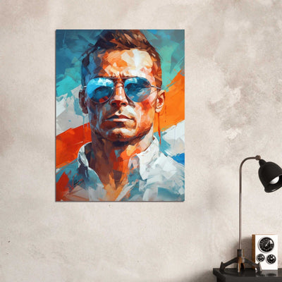 Modern man colorful poster art print