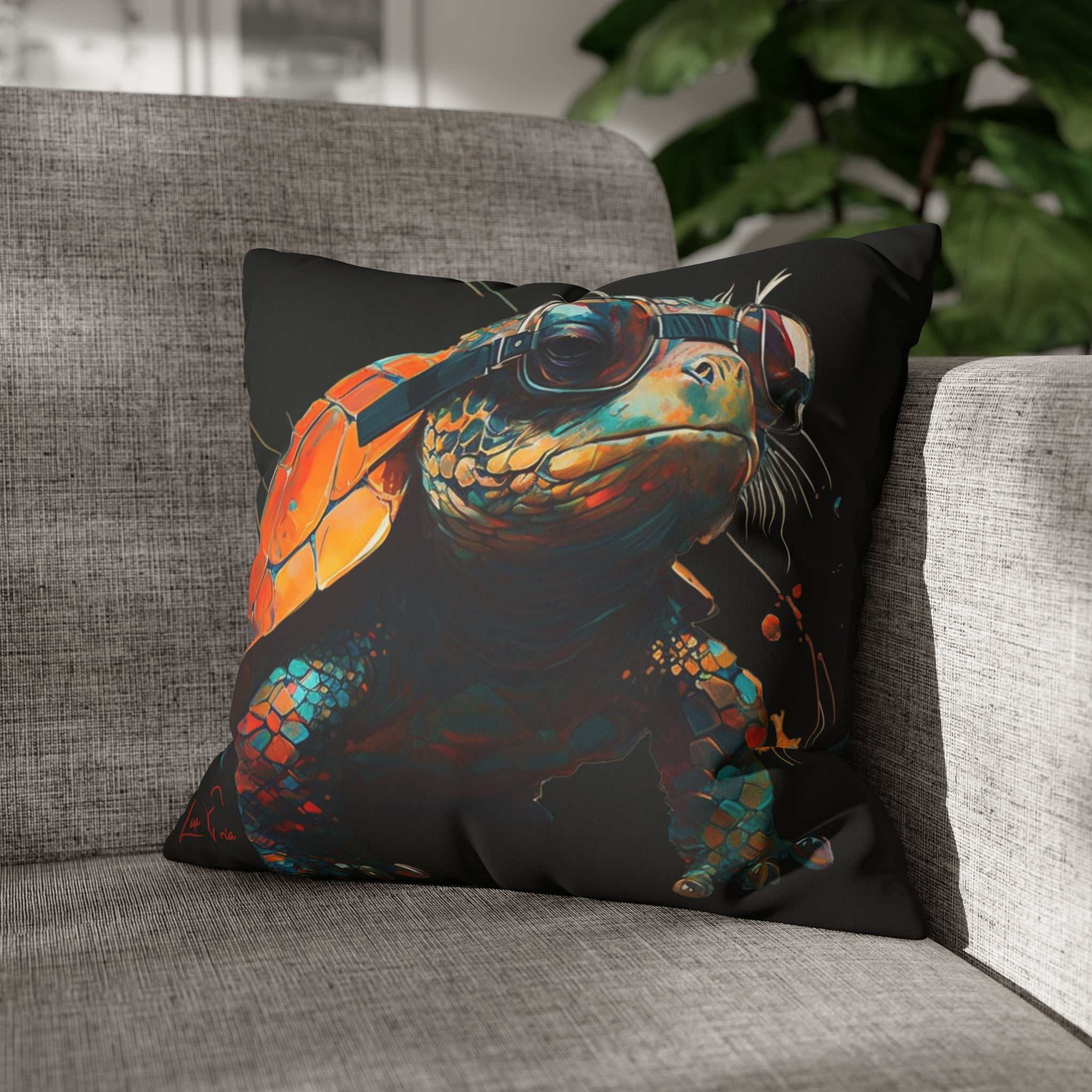 Turtle wiht glasses, Animal Art, Desing gift, by Luisa Viktoria