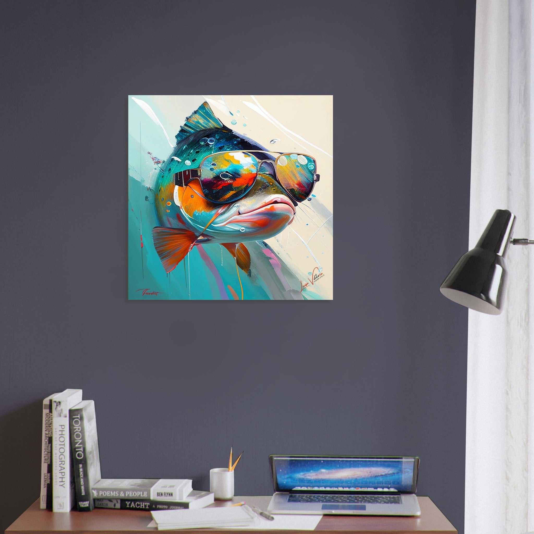 Forex prints, Fish trout, animal art, design gift, by Luisa Viktoria